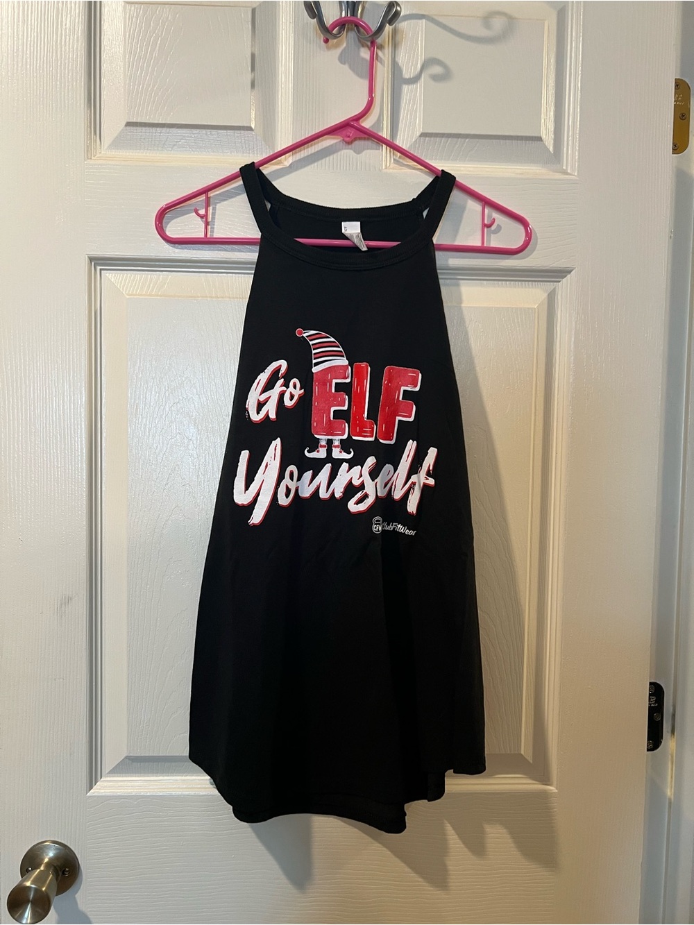 Black 'Go ELF Yourself' Holiday Tank Top